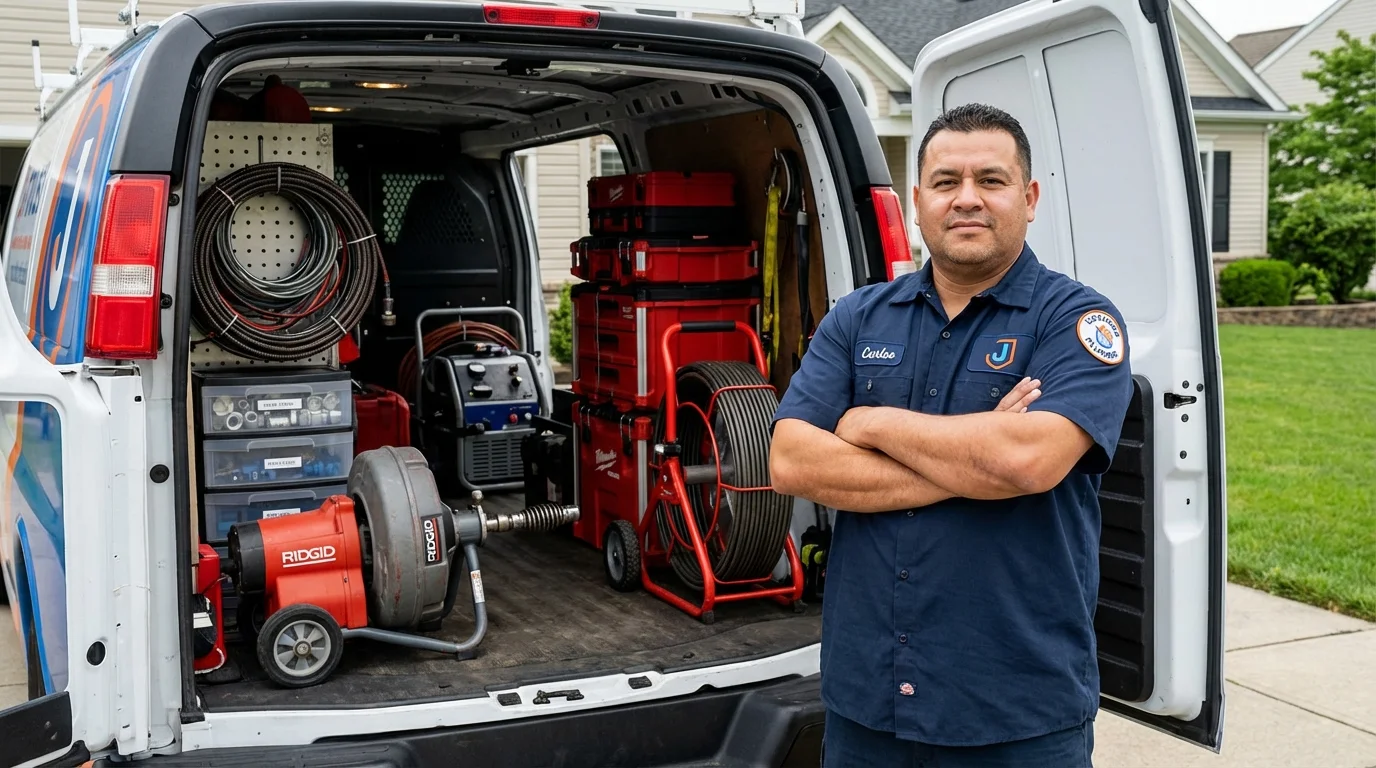 Professional drain cleaning equipment and Johns Plumbing LLC plumber in Scottsbluff