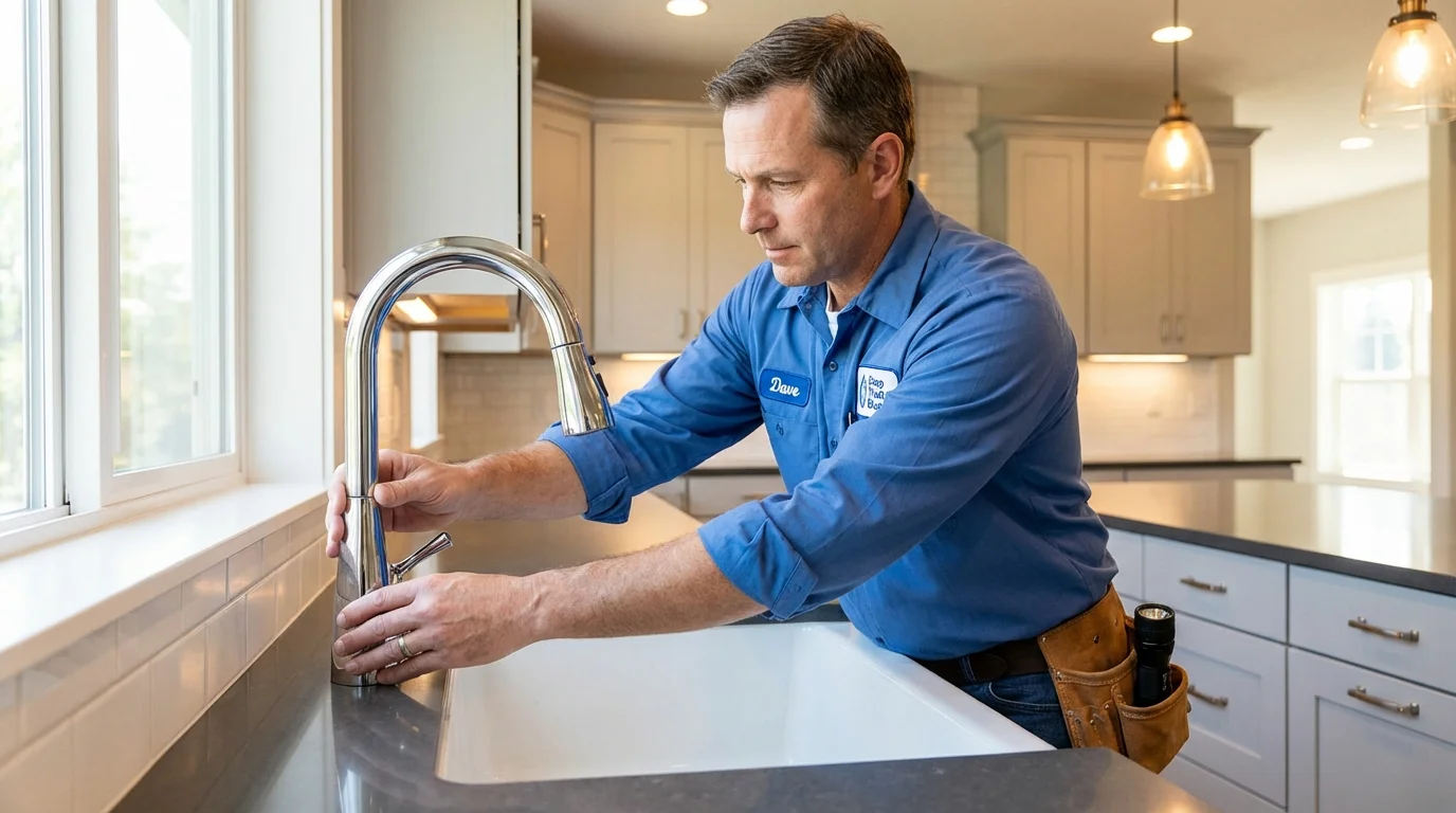 Kitchen faucet installation by Johns Plumbing LLC in Scottsbluff